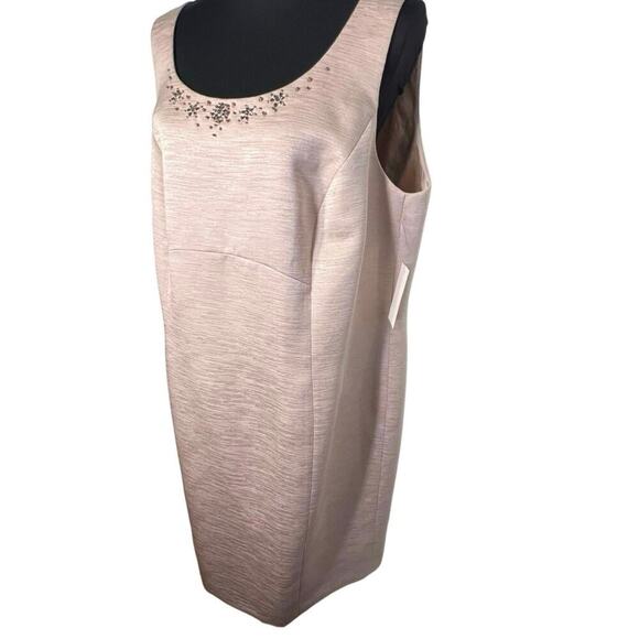 Tahari ASL, Jerry Luxe 16W Sequent Beaded Midi Shift Dress Long Jacket Set New ￼ - Picture 3 of 16